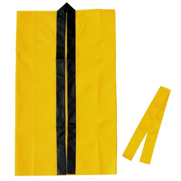 カラー不織布ロンクﾞハッヒﾟ(ハチマキ付) 黄 M