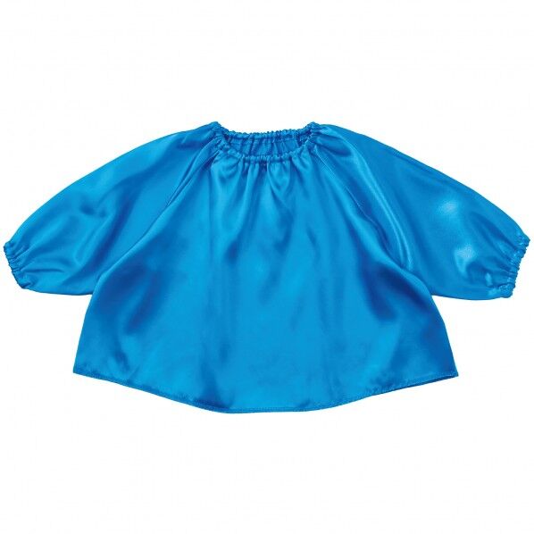 ソフトサテン チュニック 青 J