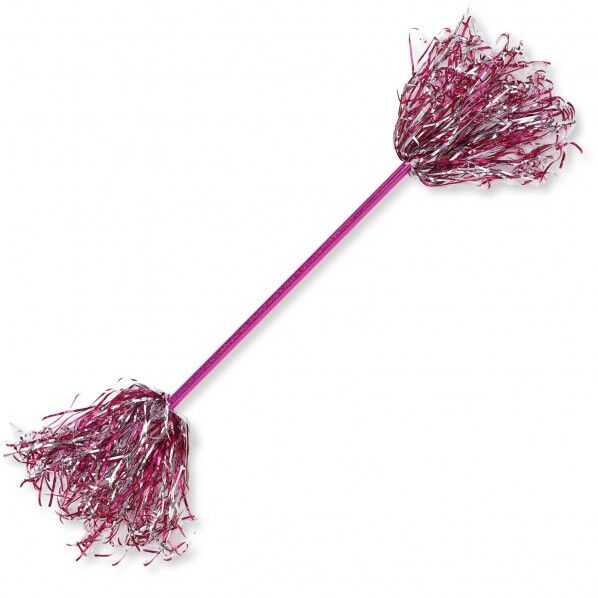 キラキラポンポンバトン ピンクシルバー