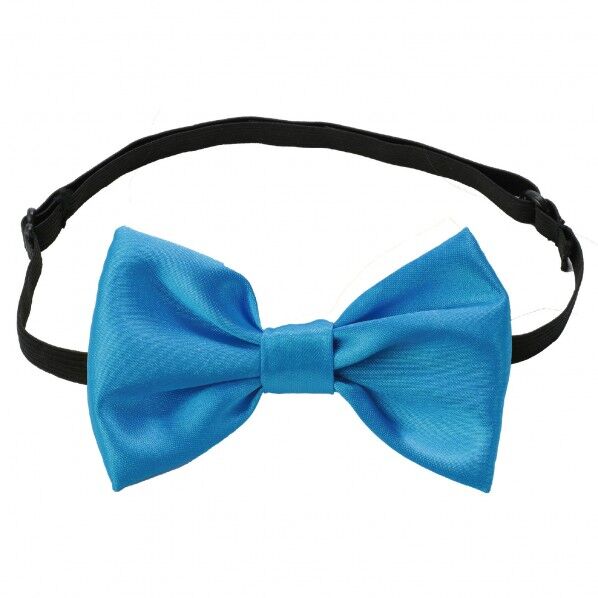 ソフトサテン 蝶ネクタイ 青