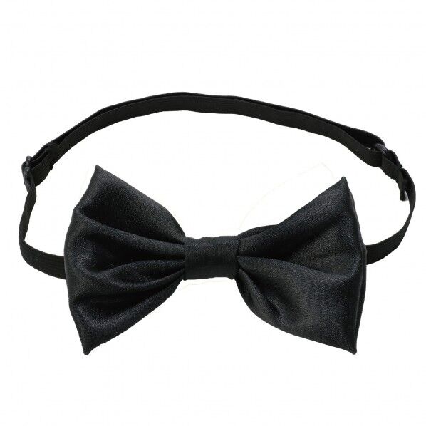 ソフトサテン 蝶ネクタイ 黒