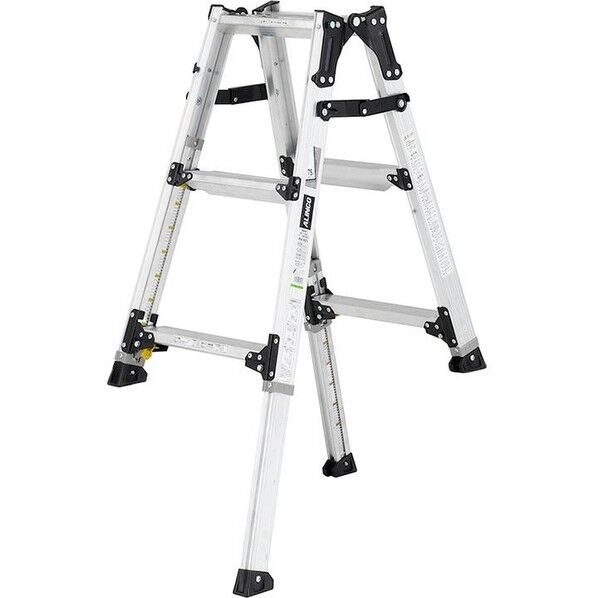 アルインコ 伸縮脚立(ステップ幅広)最大使用質量100kg 天板高さ:0.70~1.00m PRW90FX 1台...