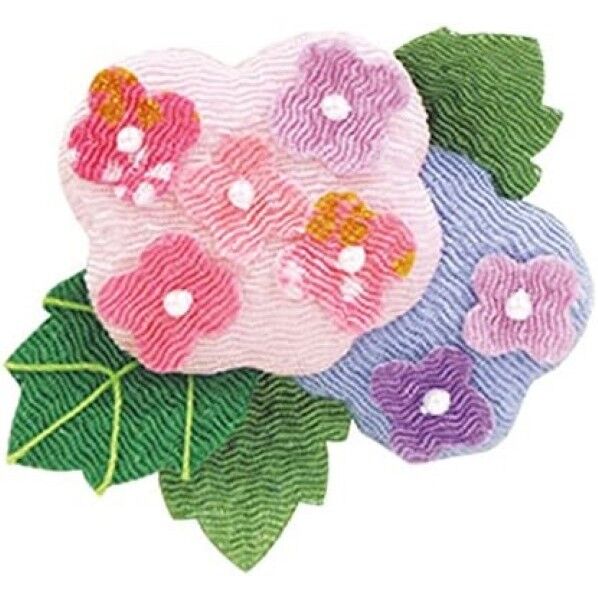 小西リボン ちりめんパーツ 梅 大 4.5×4.5×D1.5cm 赤