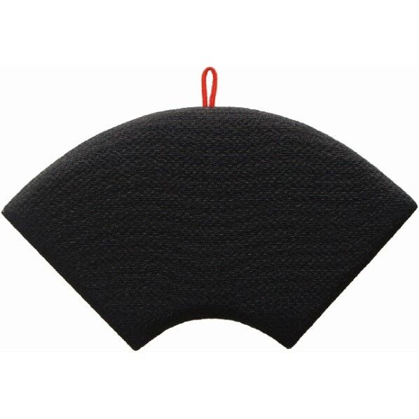 小西リボン ちりめん額 京扇面 黒 W153×H77mm