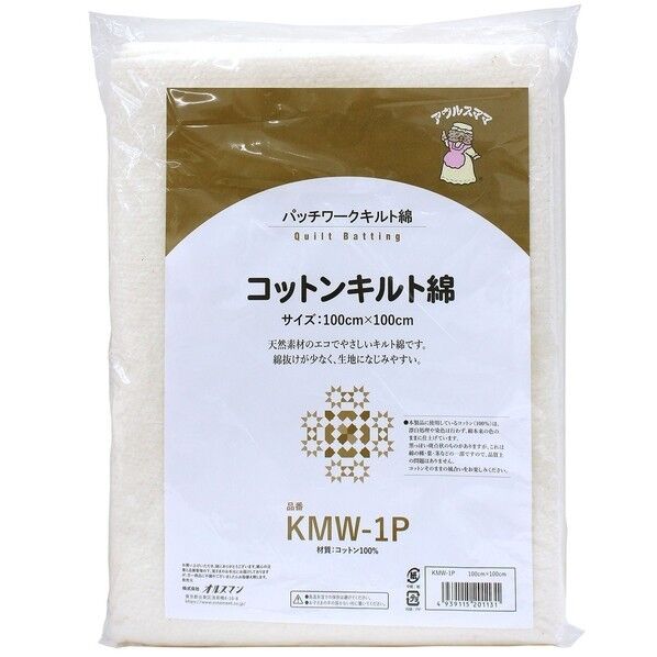 オルヌマン オルヌマン アウルスママ コットンキルト綿 100cm×100cm 生成 KMW-1P 1枚
