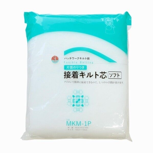オルヌマン オルヌマン アウルスママ 片面のりつき 接着キルト芯 ソフト 100cm×100cm 白 MKM-1P 1袋