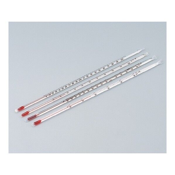 フッ素樹脂被膜温度計 -30~+50 アルコール(検査成績書付) 3-5887-06 1