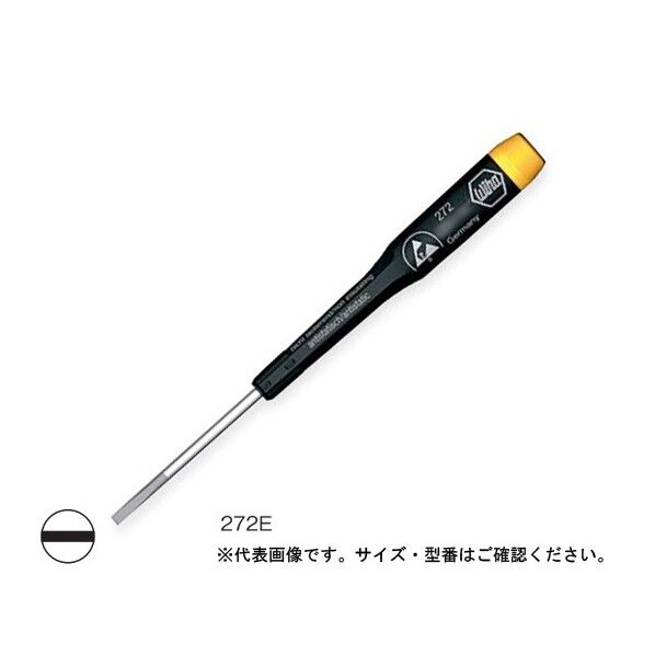 ESD静電防止用精密マイナスドライバー 272E15 3-5905-01 1点