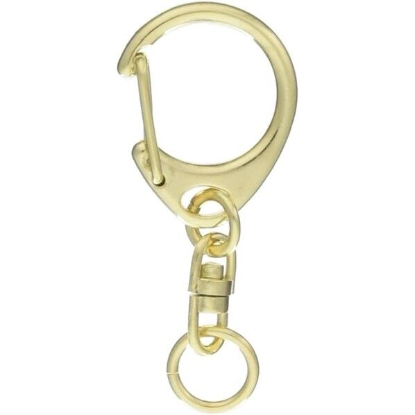 日本紐釦貿易 回転カン付きワンタッチキーホルダー金具