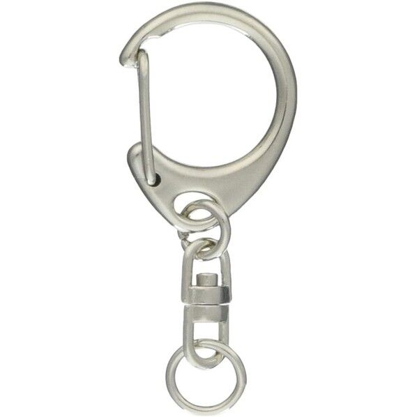 日本紐釦貿易 回転カン付きワンタッチキーホルダー金具