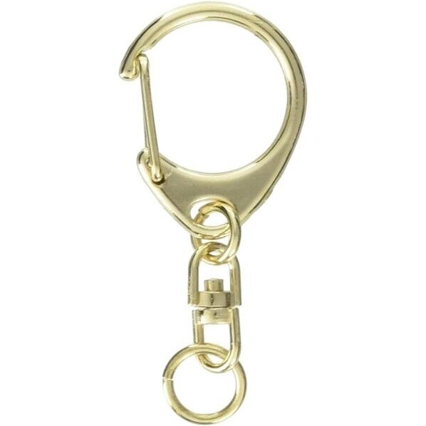 日本紐釦貿易 回転カン付きワンタッチキーホルダー金具