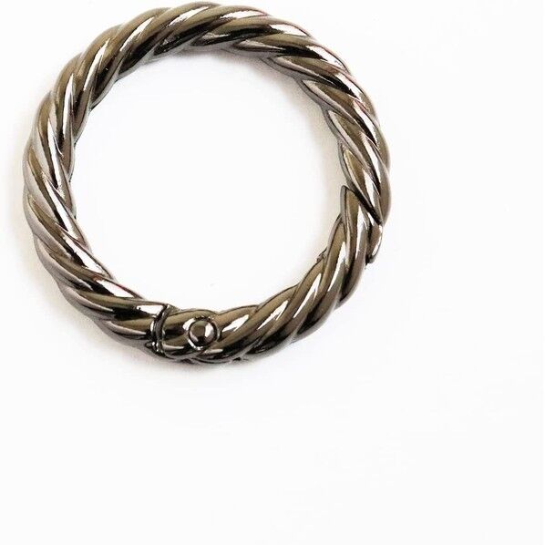 日本紐釦貿易 丸型縄目カラビナ