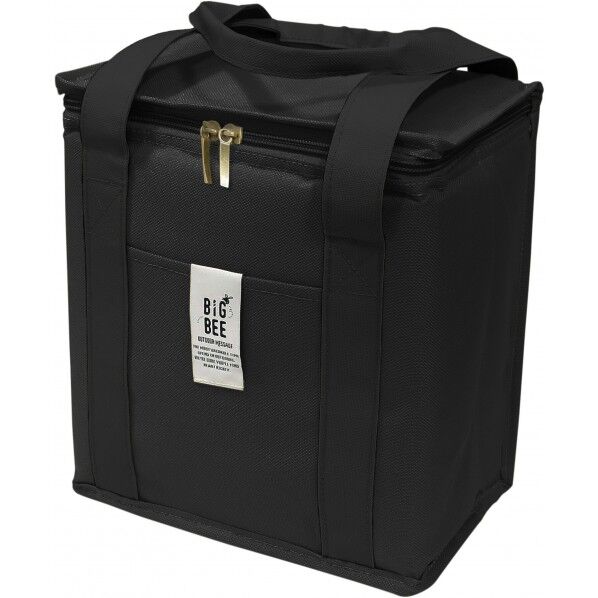 BigBee BOX型クーラーランチバッグ 幅23×奥行14×高さ25cm(持ち手含まない) シックブラック 1個