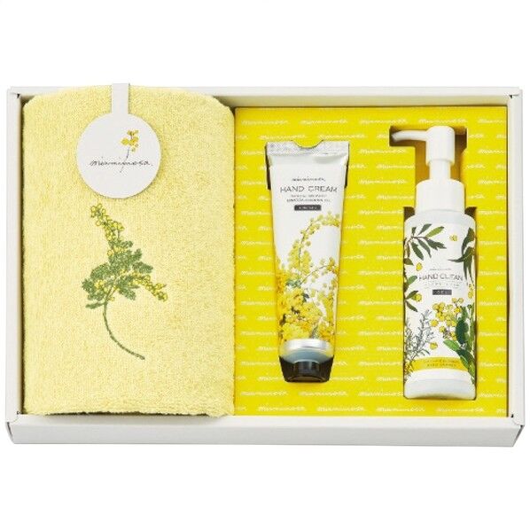 ウォッシュタオル&コスメセット クリーム