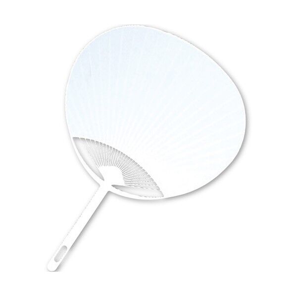 ホﾟリ平柄うちわ 白貼り 5枚セット