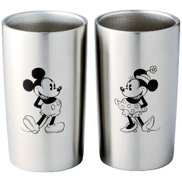 ディズニー ステンレス真空タンブラーセット300ml(ミッキー&ミニー) 16.5×15.5×8.5cm 82671 1点