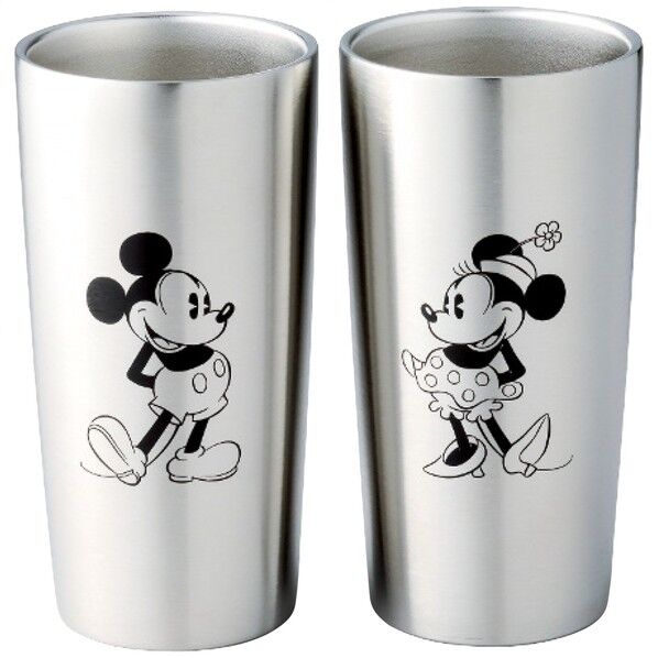 ディズニー ステンレス真空タンブラーセット440ml(ミッキー&ミニー) 16.5×15.5×8.5cm 82670 1点