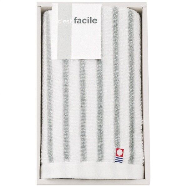ファシール フェイスタオル ストライプ 14.6×24.3×5cm FCL-120S 1点