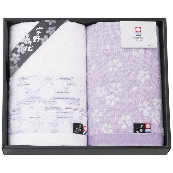 宇野千代 フェイスタオル2枚セット ブルー 29.3×24.3×5cm UCA-250NBL 1点