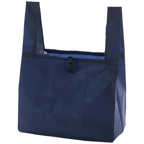 再生PETマチ広エコバッグ ネイビー