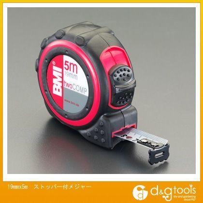 19mmx5Mストッパー付メジャー EA720GL-5 1