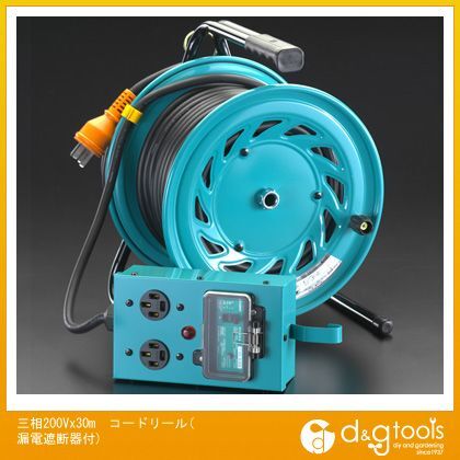 三相200Vx30Mコードリール(漏電遮断器付) EA815DZ-6 1