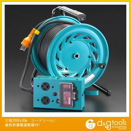 三相200Vx30Mコードリール(過負荷漏電遮断器付) EA815DZ-7 1