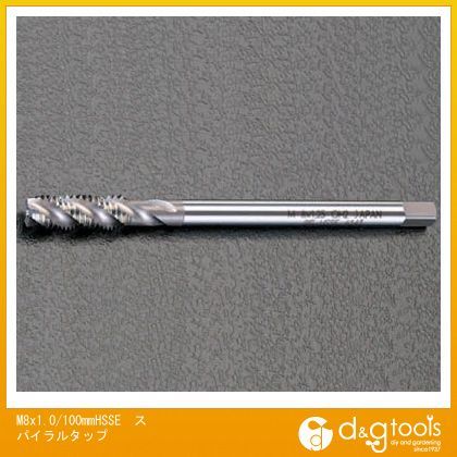 M8x1.0/100mmHSSEスパイラルタップ EA829SA-8B 1