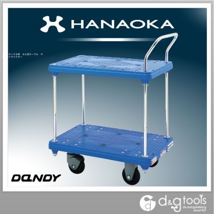 プラスチック台車※2段テーブルサイレントキャスター PH-BT2-PS