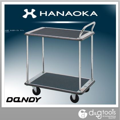 スチール台車※2段テーブルサイレントキャスター