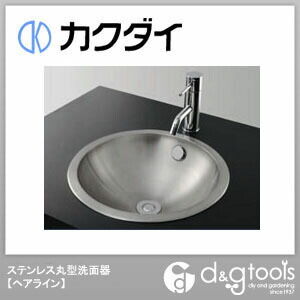 ステンレス丸型洗面器(ヘアライン) 493-040 1点