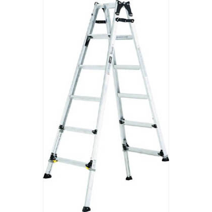 伸縮脚付はしご兼用脚立ワイドステップ60mm楽伸 PRW180F 1台