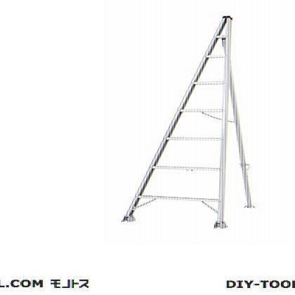 松葉型三脚脚立 シルバー 全長2.54m、高さ2.44m KTW-240F 1