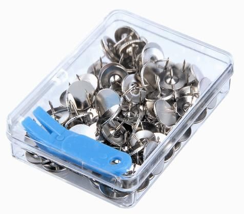 二重画鋲 ニッケル 60本 シルバー SB-102 1小箱