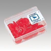 カラー画鋲 20本 赤 CR-GB128-R 1個