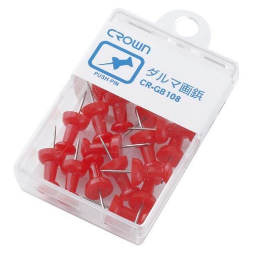 ダルマ画鋲 16本 赤 CR-GB108-R 1個
