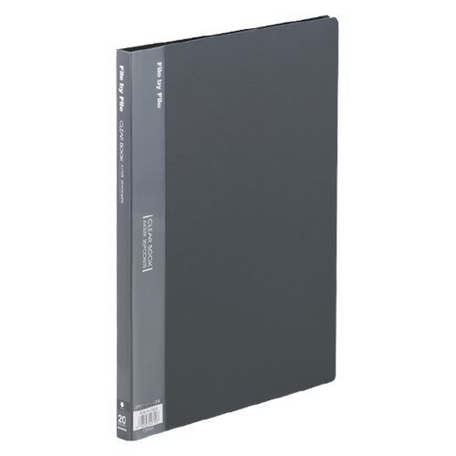 クリヤーブックA4縦20 ダークグレー BCB-A4-20DG 1