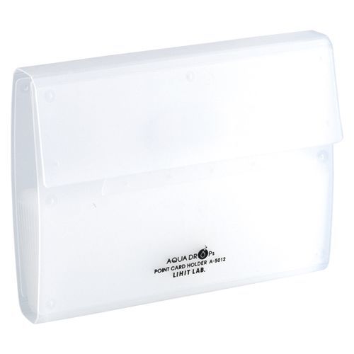 AQUA DROPs ポイントカードホルダー 乳白 124×17×92mm A-5012-1 1