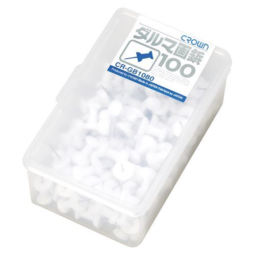 ダルマ画鋲100本入 白 CR-GB1080-W 1