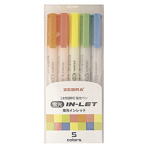 蛍光インレット5色セット 青,緑,黄,オレンジ,ピンク WKS9-5C 1