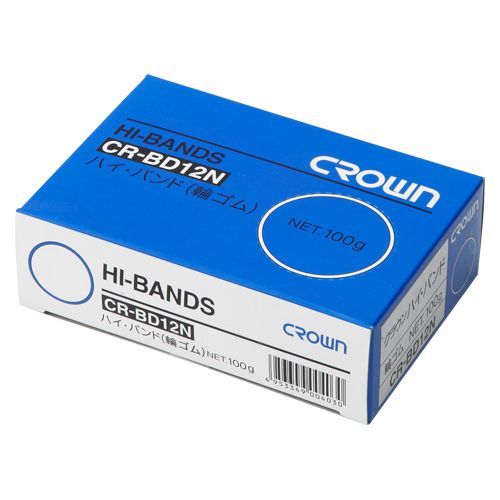 クラウン ハイバンド(輪ゴム)箱入100g CR-BD12N-AM