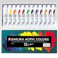 アクリルカラー12色 ラミネートチューブ入り 12ml ACW12 1