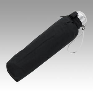 アルミ軽量3段折畳み傘 黒 020618 1