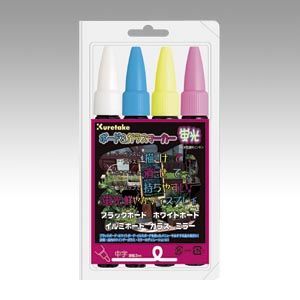 ボード&ガラスマーカー蛍光4V丸芯