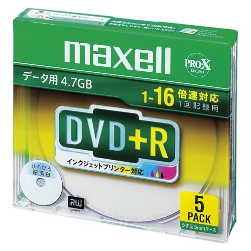データ用DVDR(16倍速) D+R47WPD.S1P5S A 1