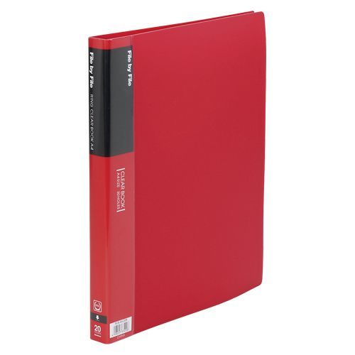 リングクリヤーブックA4判タテ型 レッド RCB-A4-20R 1