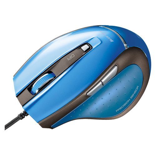 テック有線マウス ブルー MA-118HBL 1