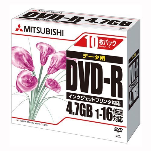 データ用DVD-Rホワイト DHR47JPP10 1