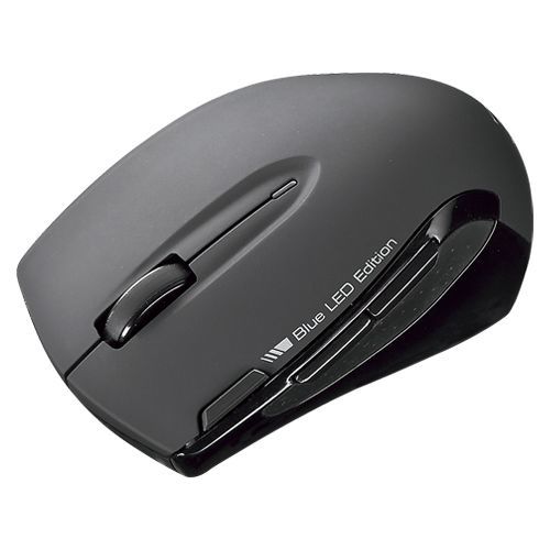 ワイヤレスブルーLEDマウス ブラック MA-WBL26BK 1