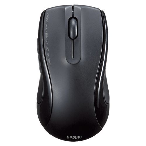 充電式ワイヤレスブルーLEDマウス ブラック MA-WBL20BK 1